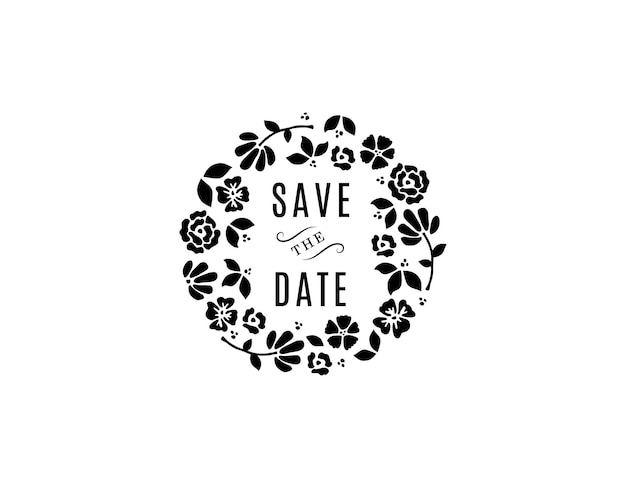 Vector save the date logo