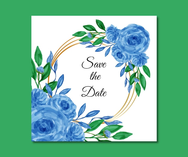 Save the date watercolor flowers