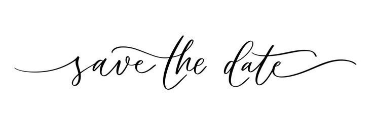 Vector save the date wavy elegant calligraphy spelling for decoration of the wedding invitation