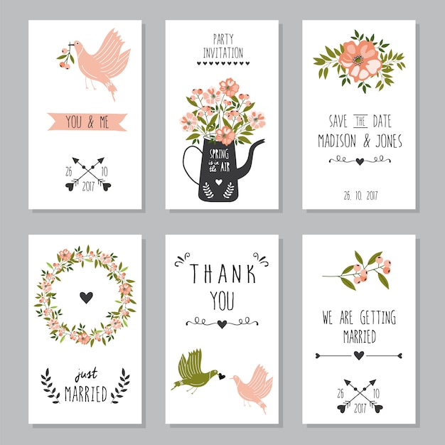 Save the date wedding cards template.