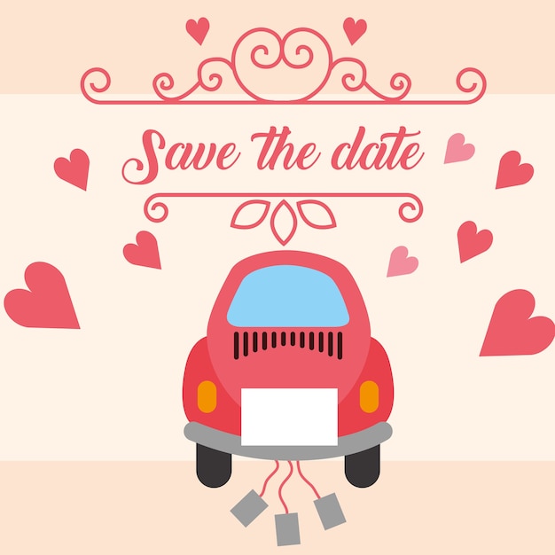 Vector save the date wedding