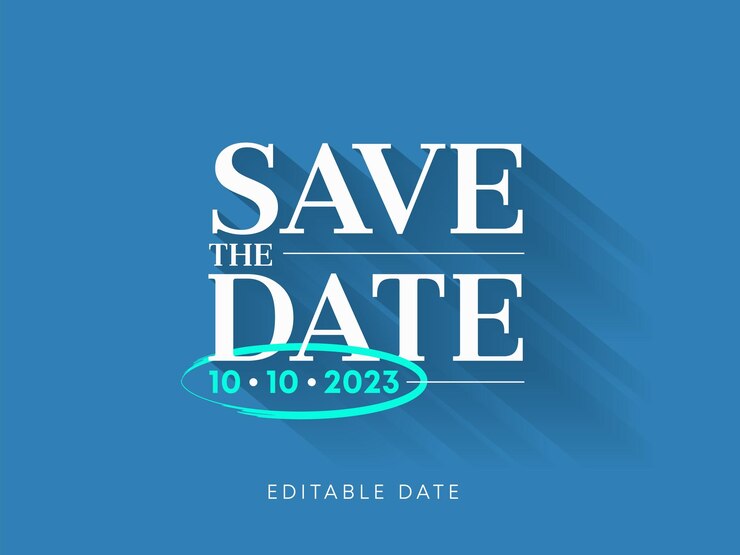 Save the Date with editable date
