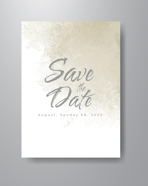 Vector save the date with watercolor background. design for your invitation.