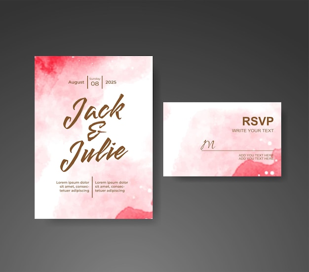 Save the date with watercolor background Design for your invitation