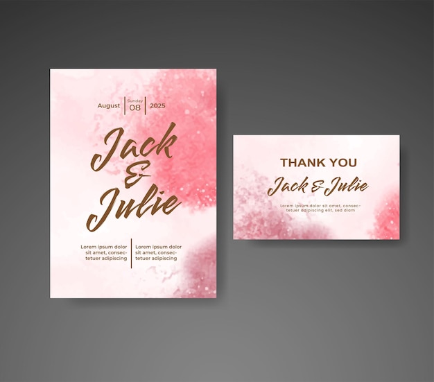 Save the date with watercolor background Design for your invitation