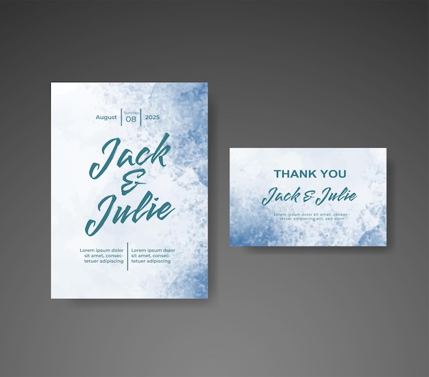 Save the date with watercolor background Design for your invitation