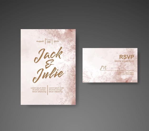 Save the date with watercolor background design for your invitation