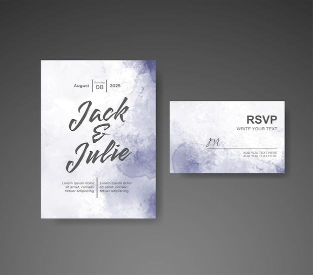 Save the date with watercolor background Design for your invitation