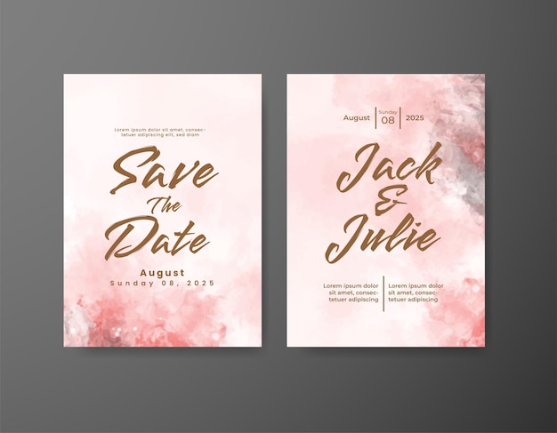 Save the date with watercolor background Design for your invitation