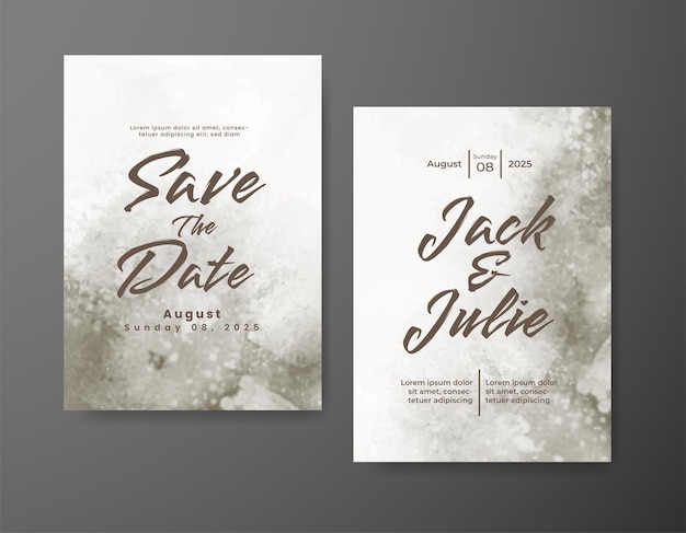 Save the date with watercolor background Design for your invitation