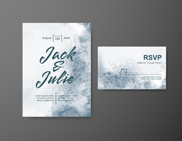 Save the date with watercolor background Design for your invitation