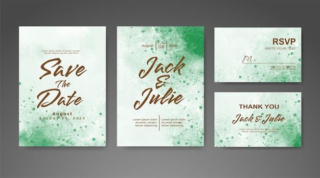 Save the date with watercolor background Design for your invitation