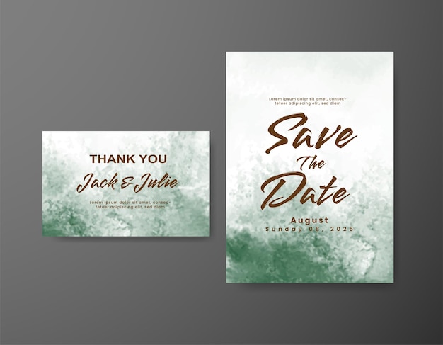 Save the date with watercolor background Design for your invitation