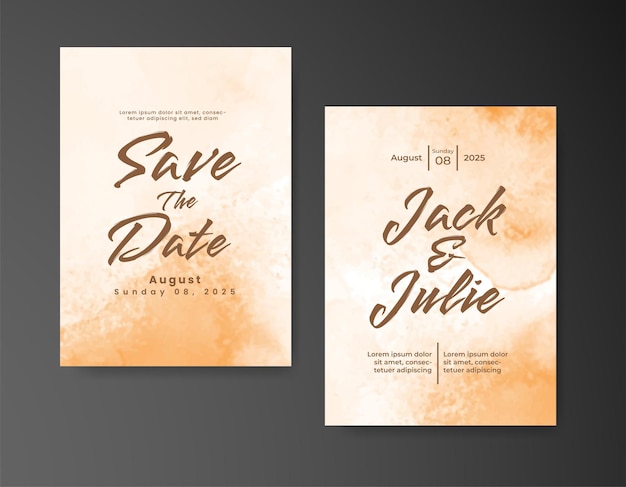 Save the date with watercolor background Design for your invitation