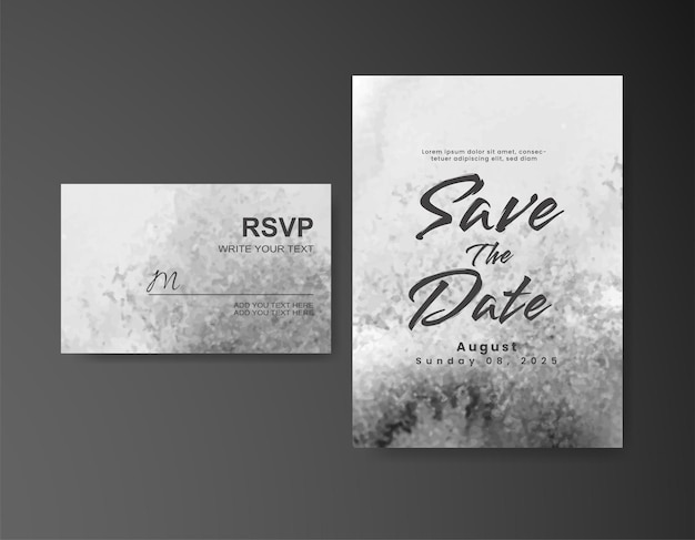 Save the date with watercolor background Design for your invitation