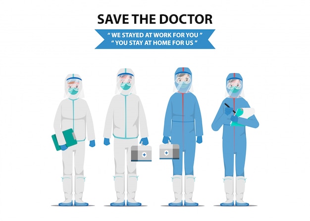 Спасите доктора, который спасает пациентов от вспышки коронавируса и борьбы с коронавирусом.