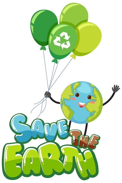 Save the earth banner design