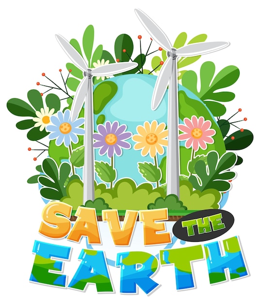 Save the earth banner design