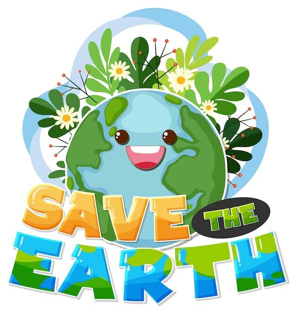 Save the earth banner design