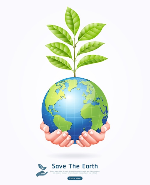 Save the earth conceptual