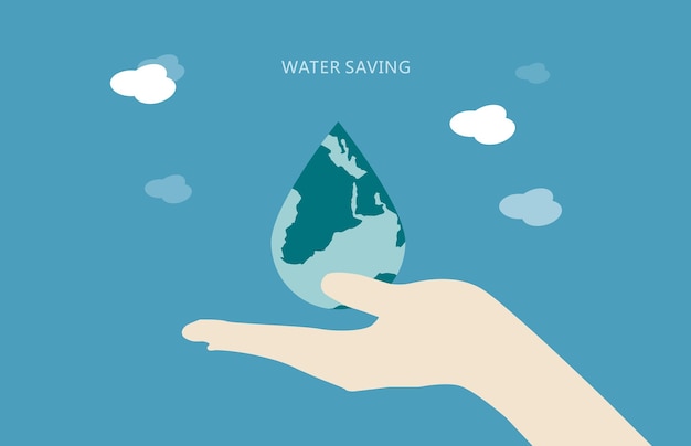 Save earth water concept