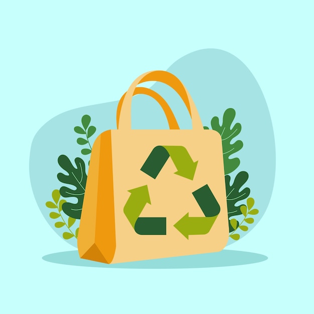 Save earth  with recycling symbol
