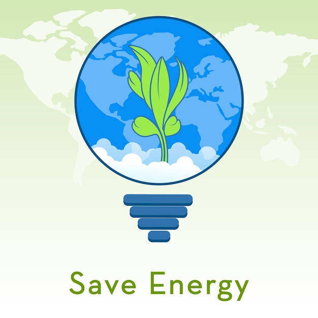 Save energy concept vector graphic