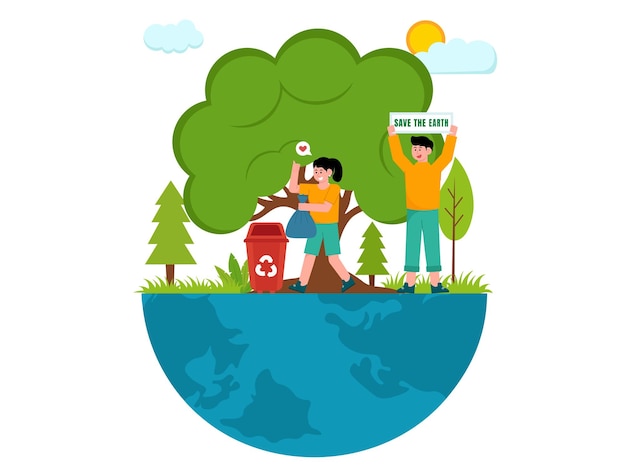 Save environment campaign illustration