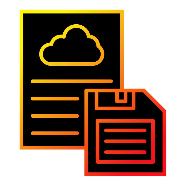Vector save file icon