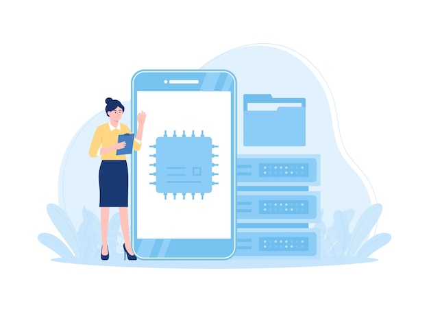 save files to mobile trending concept flat illustration