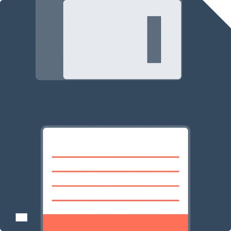 Vector save flat web icon concept