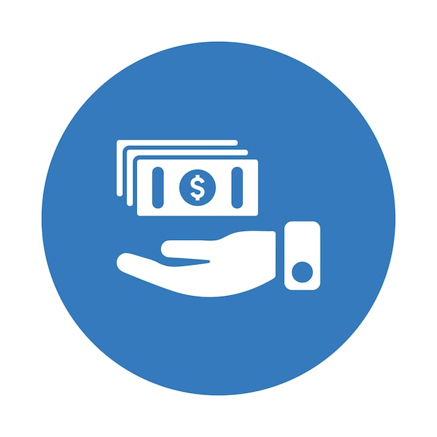 Save Money icon Blue color design