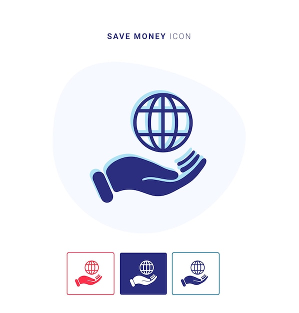 Save money icon logo and vector template