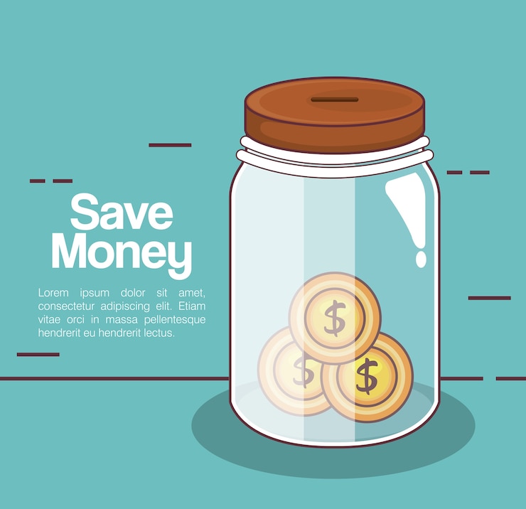 Vector save money jar icon