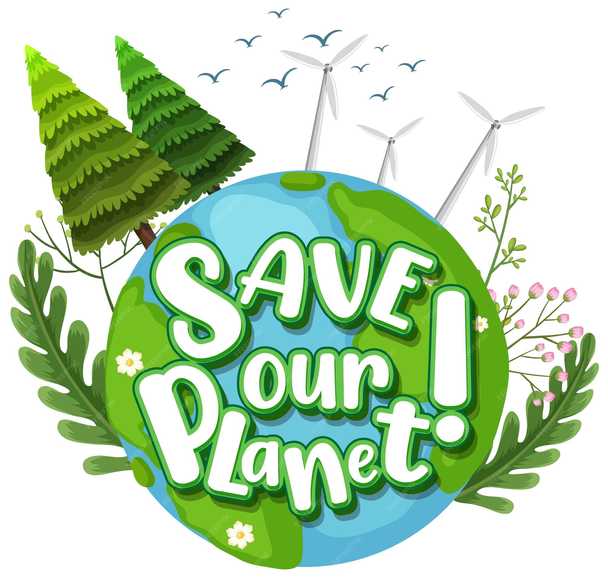 Premium Vector Save Our Planet Logo On Earth Globe With Nature Trees premium-vector-save-our-planet-logo-on-earth-globe-with-nature-trees