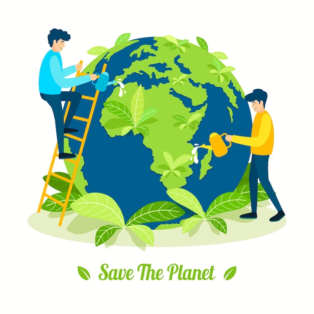 Save the planet concept