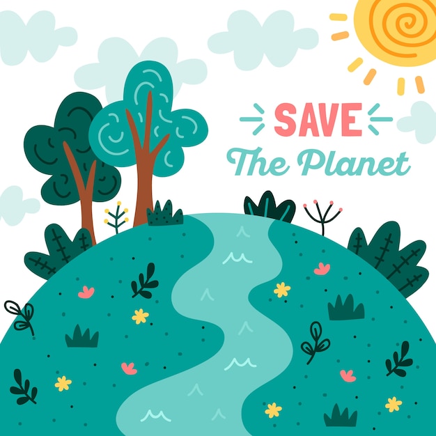 Save the planet concept