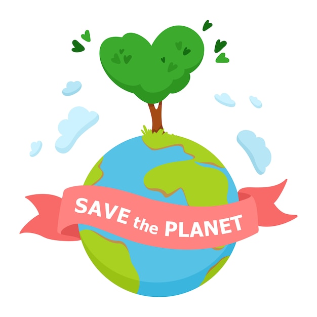 Save the planet concept 