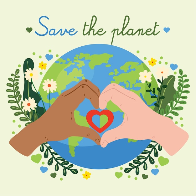 Save the planet Earth day design