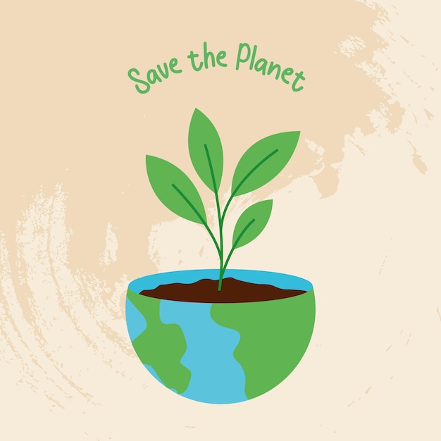 Vector save the planet