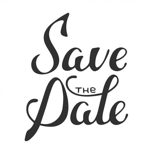 Save the Date uitnodigingskaart belettering