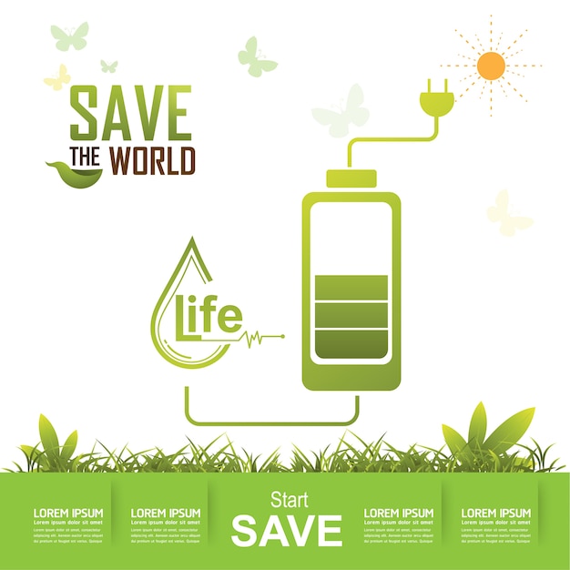 Save the world vector