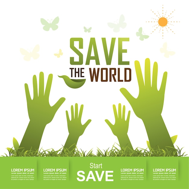 Save the world vector