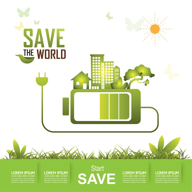 Save the World Vector