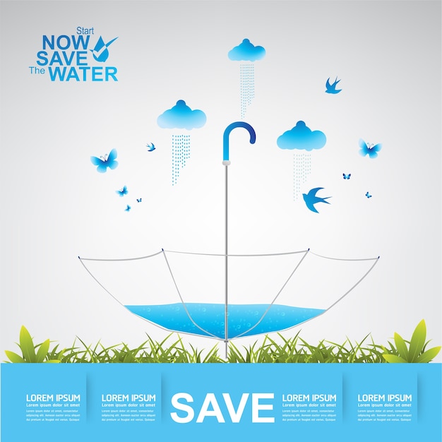 Save the water concept life