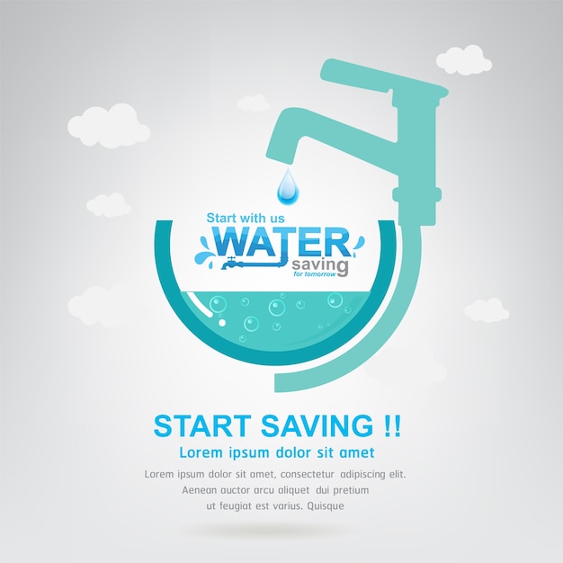 Save the water concept life