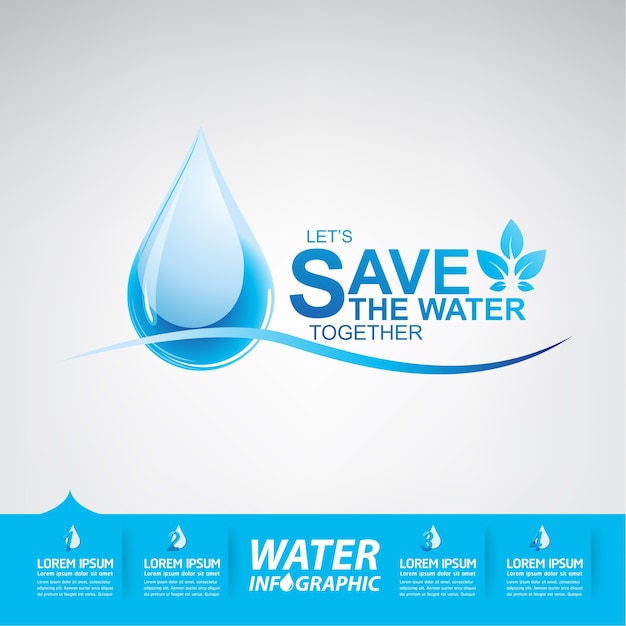 Save The Water Vector Water is Life