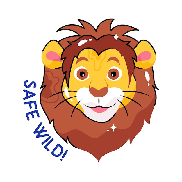 Vector save wild doodle vector outline sticker eps 10 file