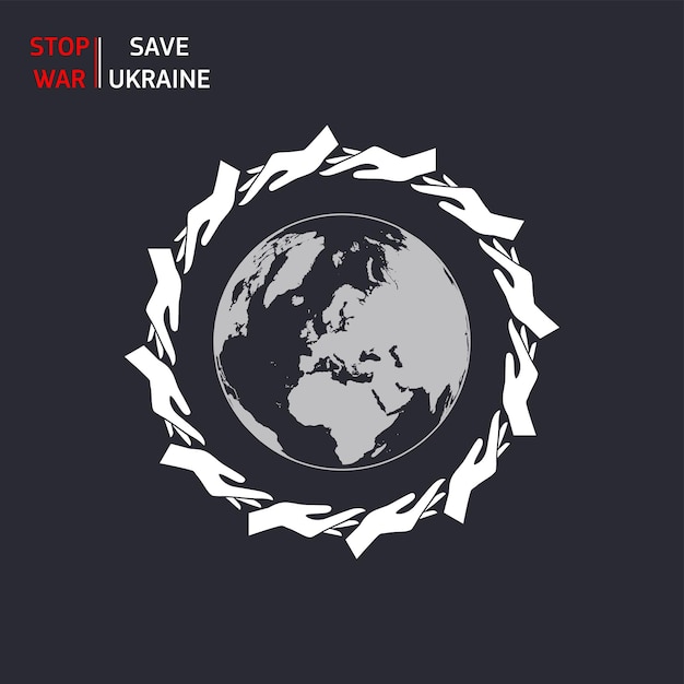 Save the world hands map