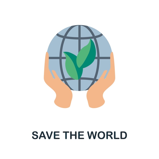 Значок Save The World Простой элемент из коллекции Save the World Креативная иконка Save The World для шаблонов веб-дизайна, инфографика и многое другое